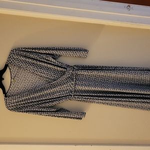 Navy and white dress